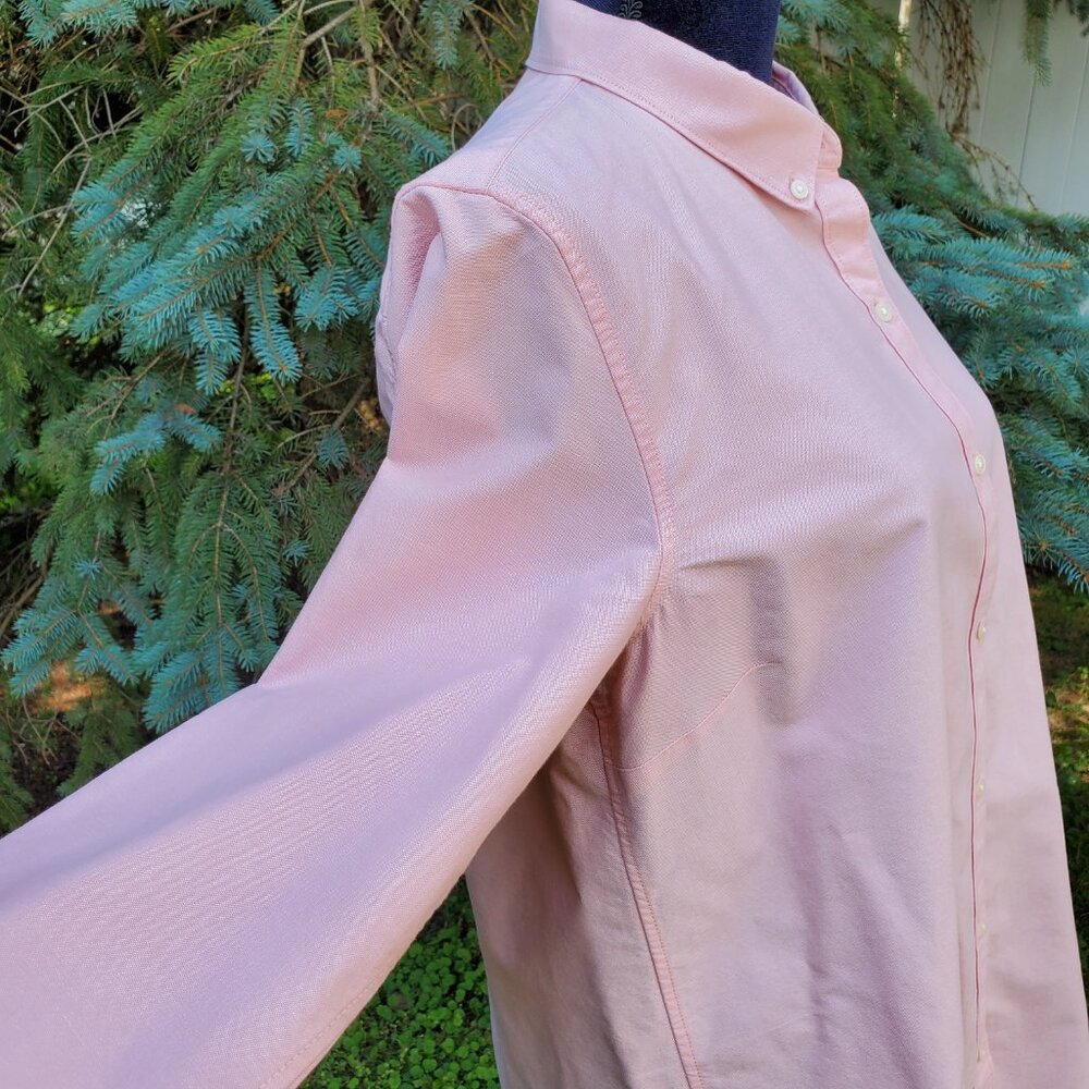 Gap The Fitted Boyfriend Orange Button Down Shirt… - image 7